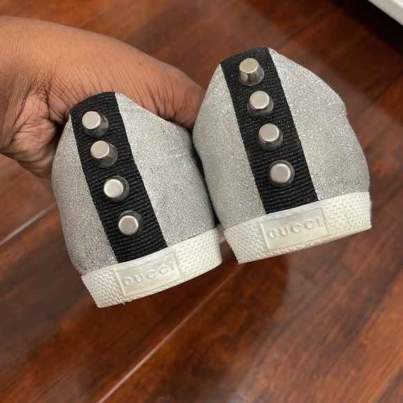 AUTHENTIC GUCCI GLITTER BAMBI WEB SNEAKERS - Picture 5 of 7